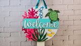 Welcome Sea Turtle Door Hanger