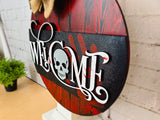 Welcome Skull Door Hanger - DIY Unfinished Kit - Lvl 1