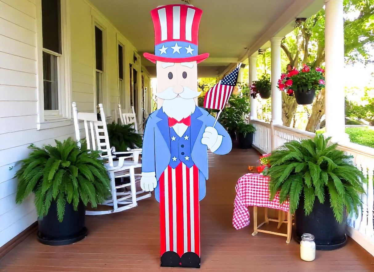Uncle Sam Vertical Porch Leaner SVG