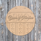 250 Years of Freedom Door Hanger - DIY Unfinished Kit - Lvl 2