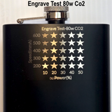 6 oz Black Coated Stainless Steel Flask Blank with Funnel
