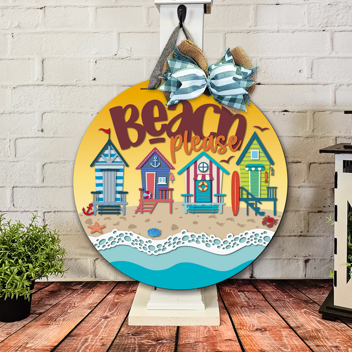Beach Please Bungalows Door Hanger - LEVEL 4