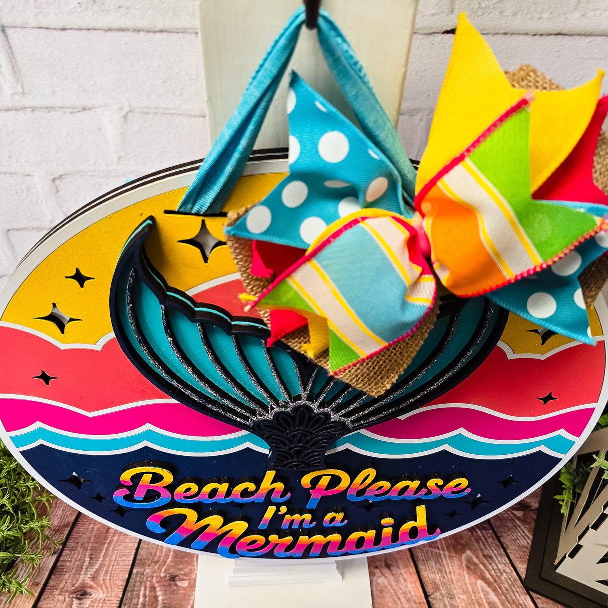 Beach Please I'm a Mermaid Door Hanger - Lvl 2