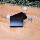 6 oz Black Coated Stainless Steel Flask Blank with Funnel