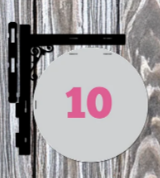 Custom Craft Booth Hanging Sign for Pop-Up Tents Double-Sided UV Printed Round Market Sign with Hanger