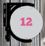 Custom Craft Booth Hanging Sign for Pop-Up Tents Double-Sided UV Printed Round Market Sign with Hanger