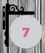 Custom Craft Booth Hanging Sign for Pop-Up Tents Double-Sided UV Printed Round Market Sign with Hanger