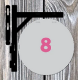 Custom Craft Booth Hanging Sign for Pop-Up Tents Double-Sided UV Printed Round Market Sign with Hanger