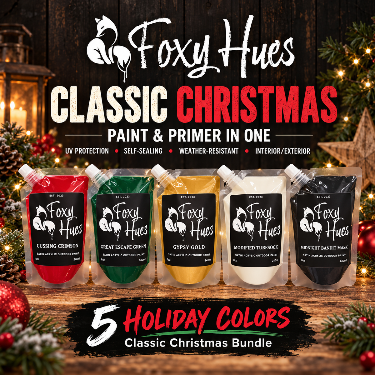 Foxy Hues Paints - Classic Christmas Palette Bundle