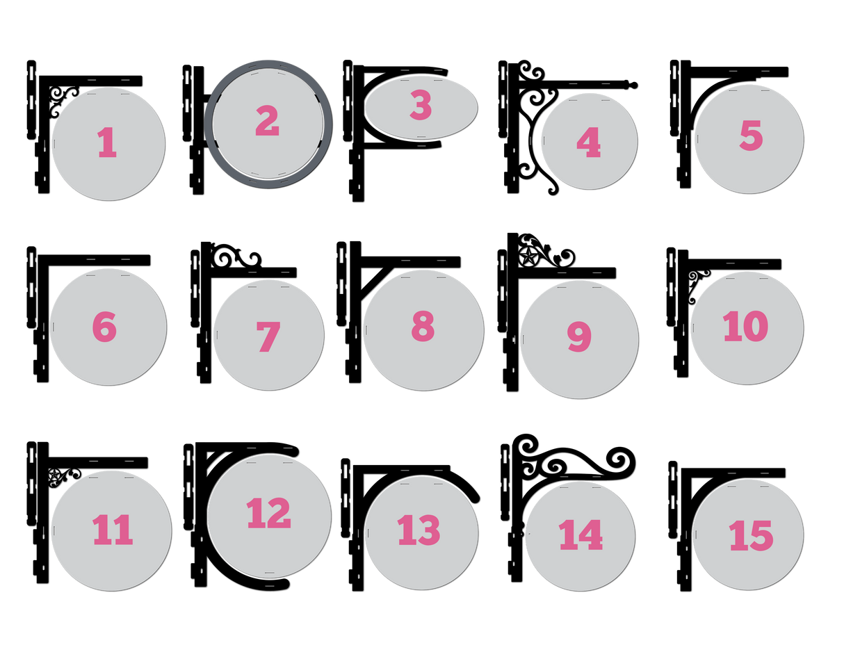 Craft Booth Hanging Sign Brackets SVG