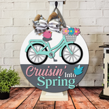Cruisin' Into Spring Door Hanger SVG