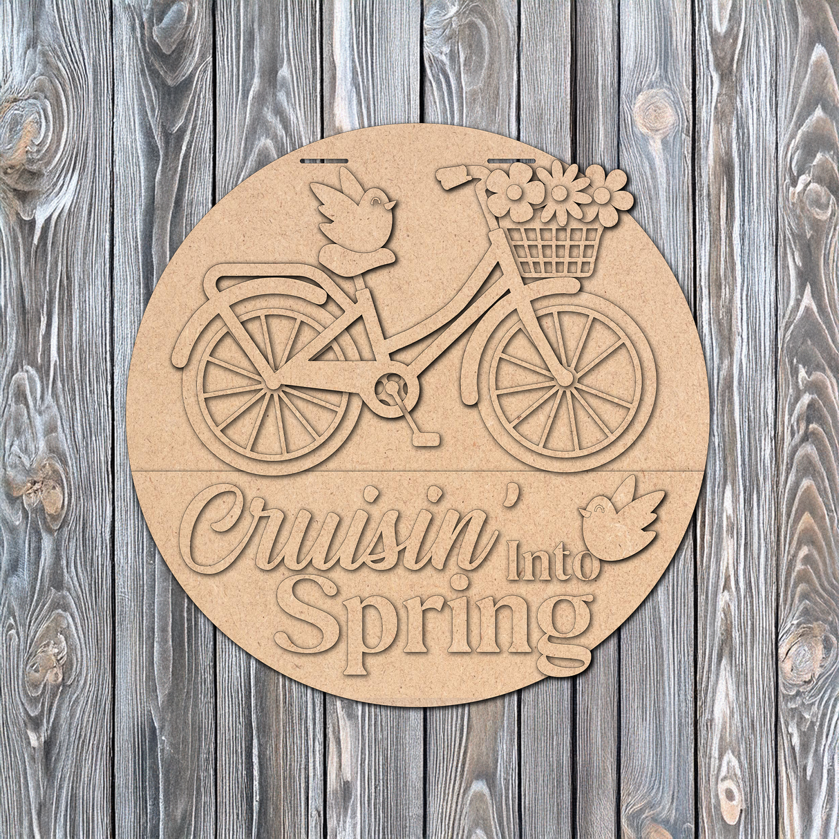 Cruisin' Into Spring Door Hanger - DIY Unfinished Kit - Lvl 2