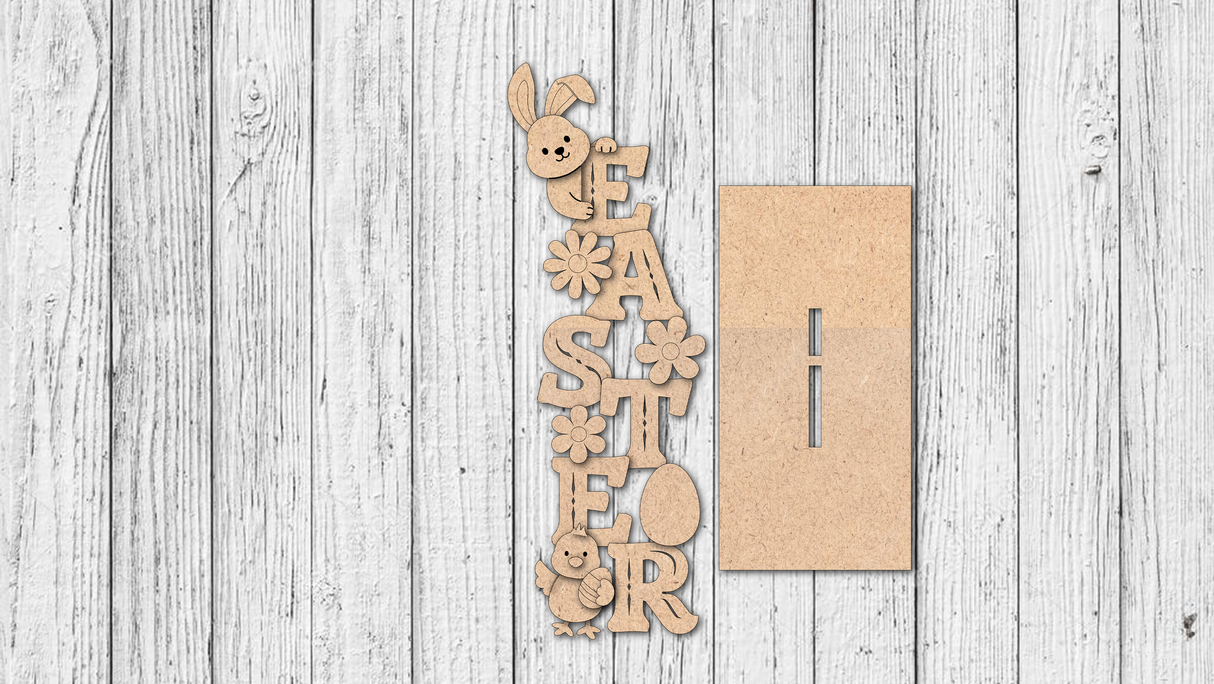 Easter Tabletop Stander with Chick - DIY Unfinished Kit - Lvl 2