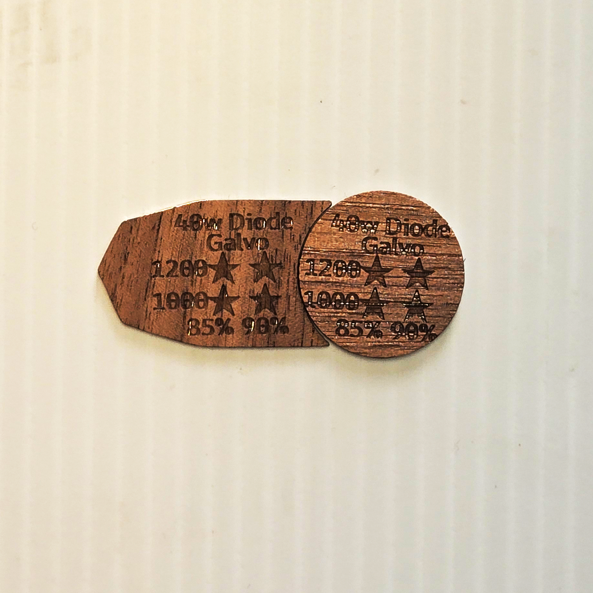 Laserable Wood Ball Marker Divot Tool & Hat Clip Set