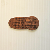 Laserable Wood Ball Marker Divot Tool & Hat Clip Set