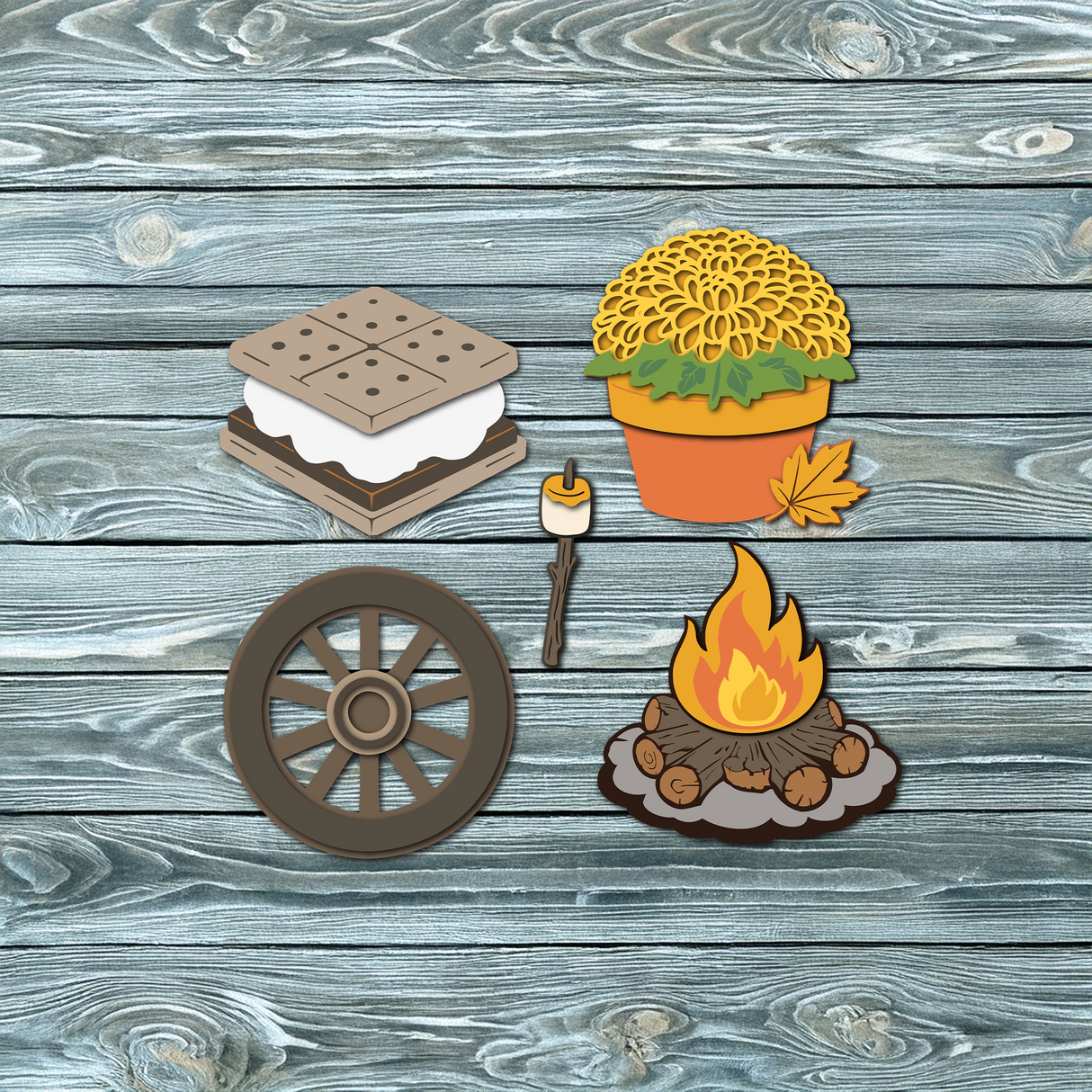 Cozy Hollow Fall Directional Sign Post with Base SVG