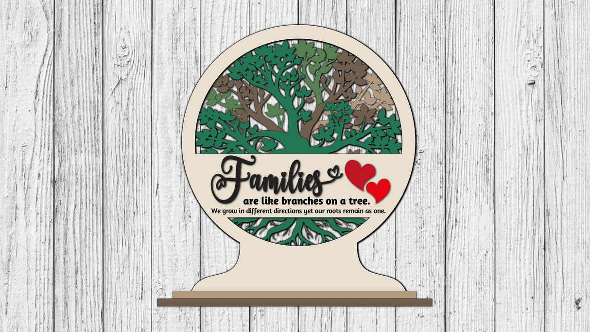 Master It Exclusive: Families Tree of Life Shadow Tabletop Stander SVG