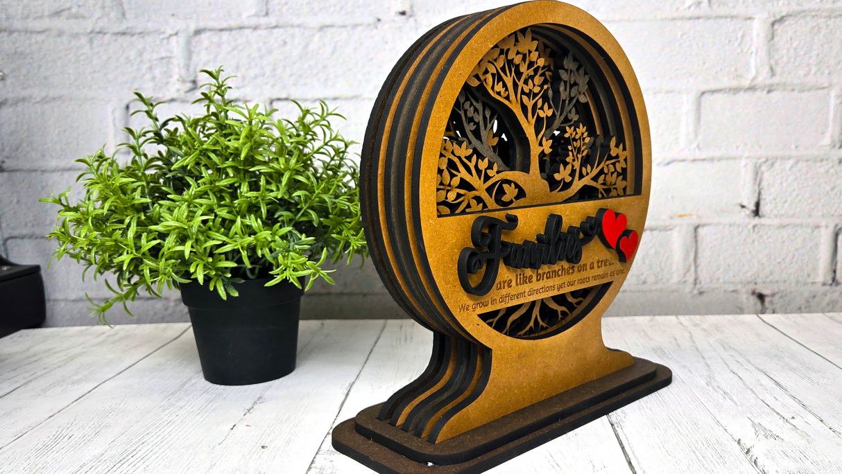 Master It Exclusive: Families Tree of Life Shadow Tabletop Stander SVG