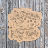 Feliz Navidad Cactus Door Hanger - DIY Unfinished Kit - Lvl 2