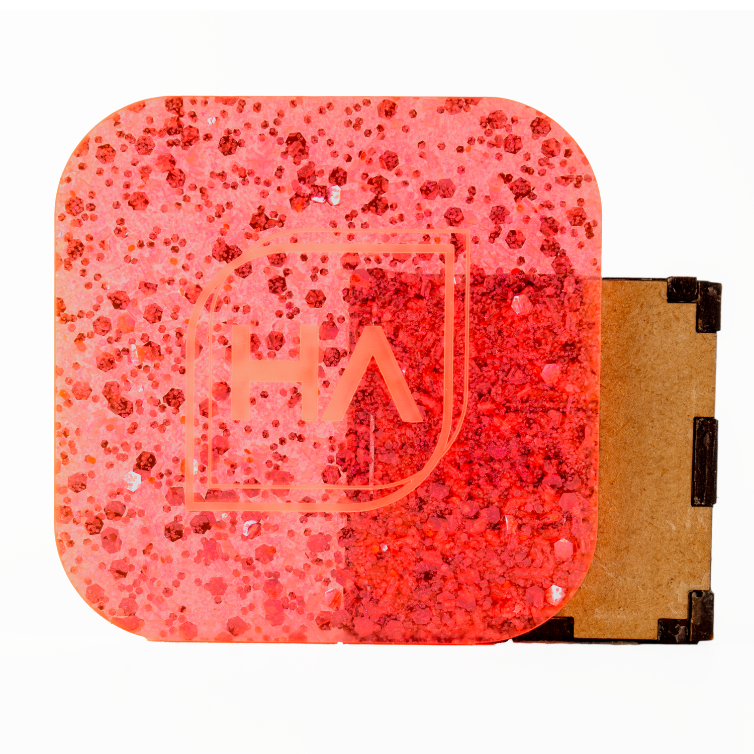 1/8" Fluorescent Pink Glimmer Confetti Cast Acrylic Sheet