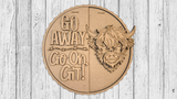 Go Away Go On Git Highland Cow Door Hanger - DIY Unfinished Kit - Lvl 3