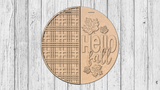 HELLO Fall Side Plaid Door Hanger - LEVEL 2