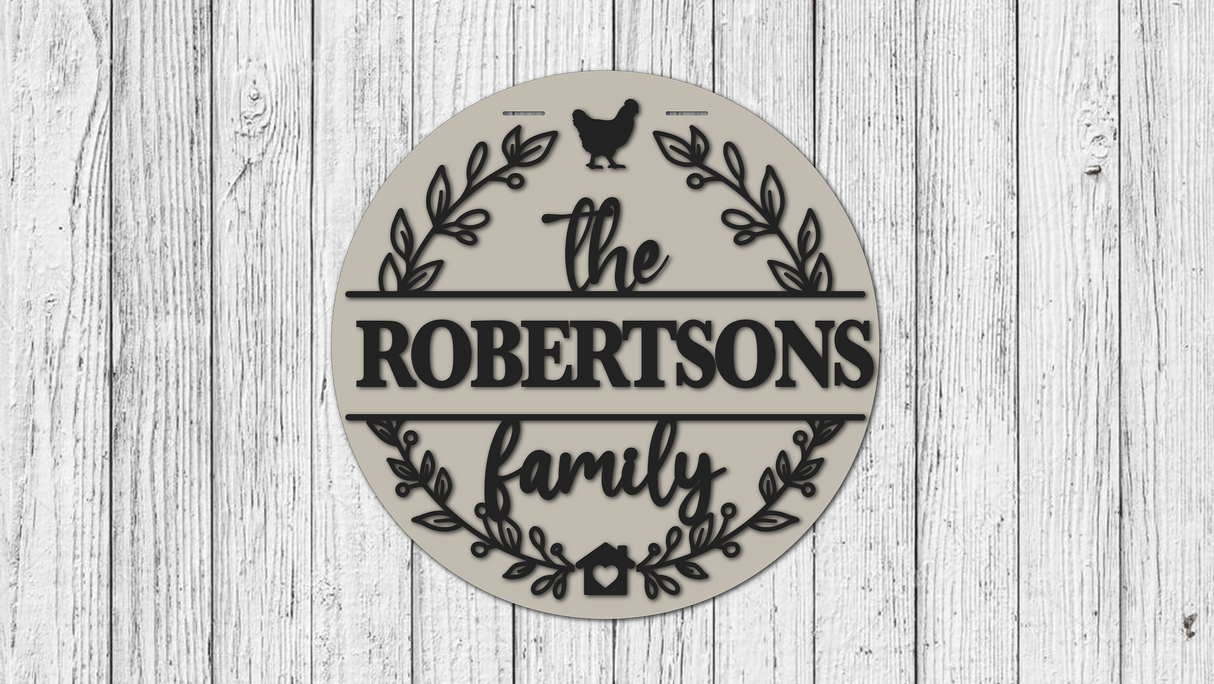 Personalized HOME the family Wreath Door Hanger SVG
