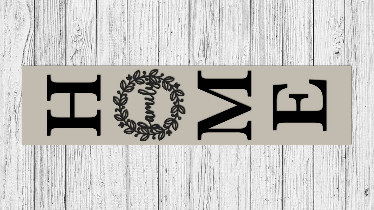 Master It Exclusive! Personalized HOME the family Wreath Porch Leaner SVG