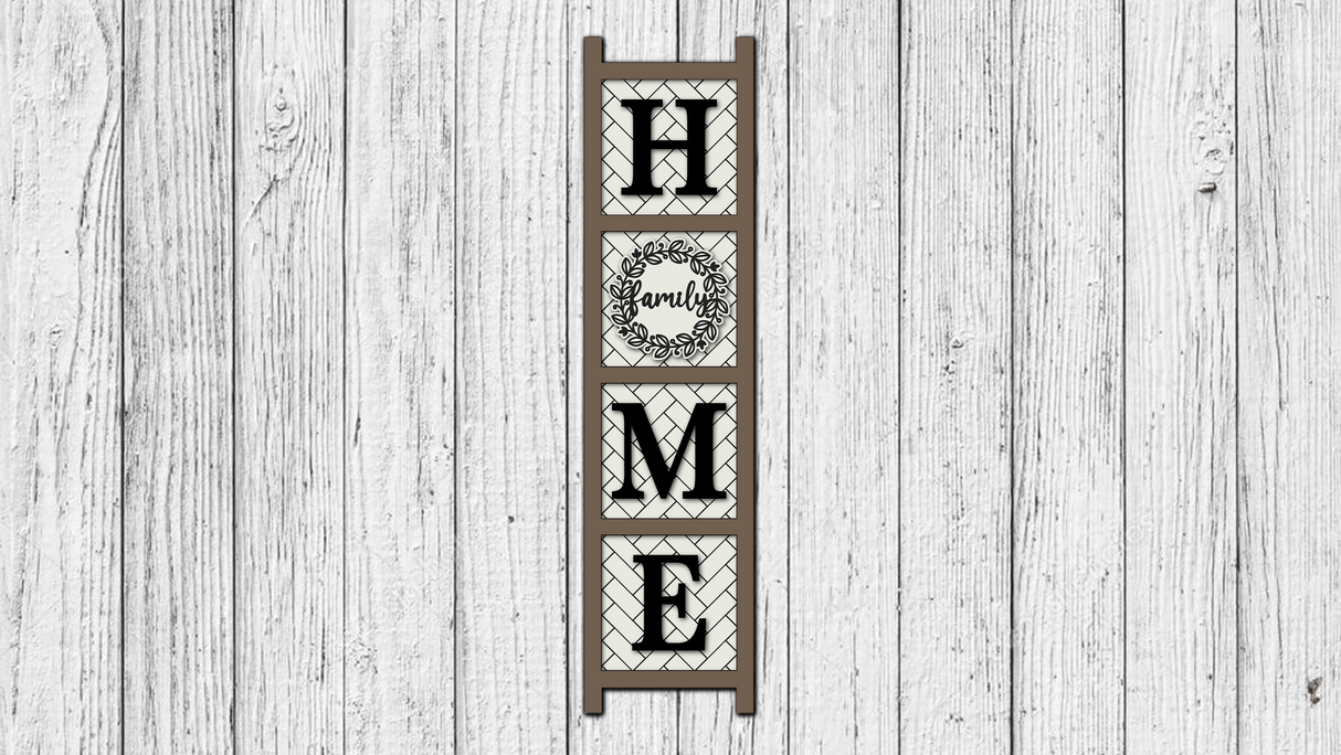 Master It Exclusive! Personalized HOME the family Wreath Small Ladder SVG