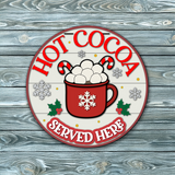 Hot Cocoa Served Here Door Hanger SVG