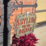 Asylum for the Insane Halloween Door Hanger SVG