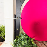 Custom Craft Booth Hanging Sign for Pop-Up Tents Double-Sided UV Printed Round Market Sign with Hanger