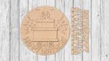Happy Birthday Interchangeable Age Door Hanger - LEVEL 2