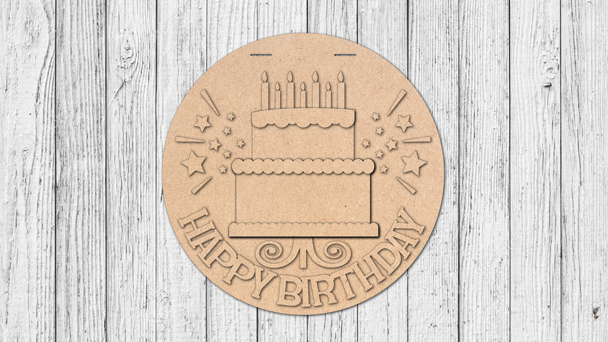 Happy Birthday Door Hanger - Lvl 2
