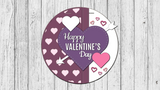 Happy Valentines Day Hearts Arrow Door Hanger - LEVEL 2