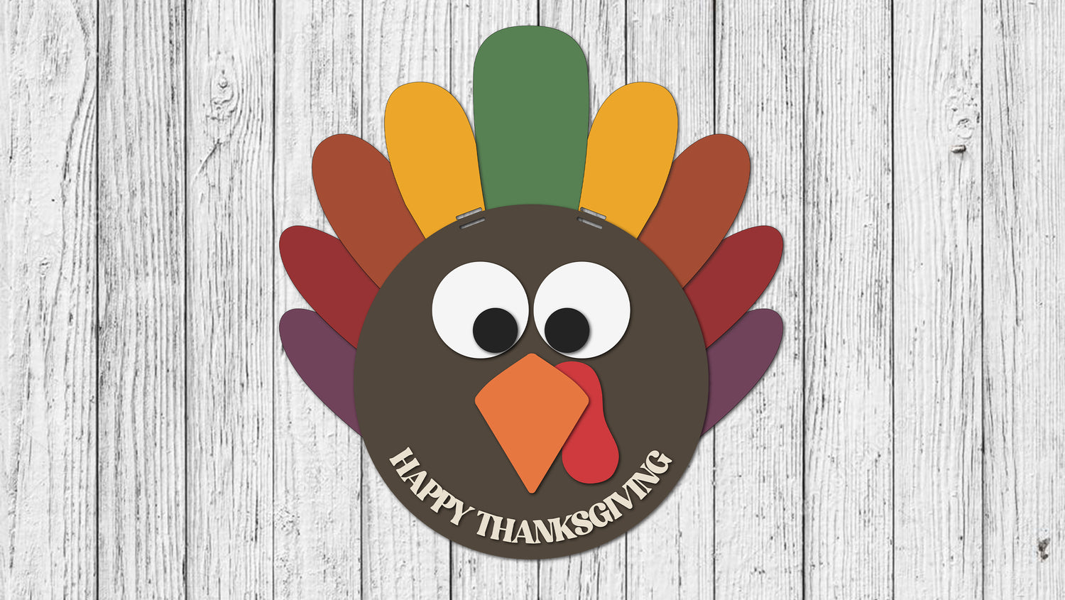 Happy Thanksgiving Turkey Door Hanger - Finished