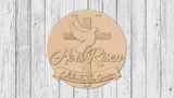 He is Risen Cross and Dove Door Hanger - DIY Unfinished Kit - Lvl 2