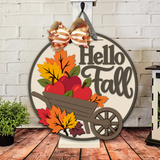 Hello Fall Apples Door Hanger - Finished