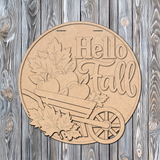 Hello Fall Apples Door Hanger  - DIY Unfinished Kit - Lvl 2