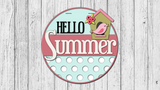 Hello Summer Bird House Door Hanger - DIY Unfinished Kit - Lvl 2