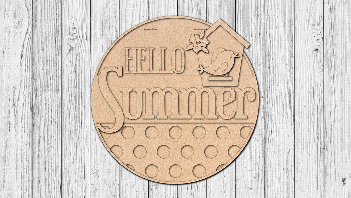 Hello Summer Bird House Door Hanger - LEVEL 2