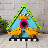 Master It Exclusive: Hello Summer Birdhouse and Birds Tabletop Stander SVG