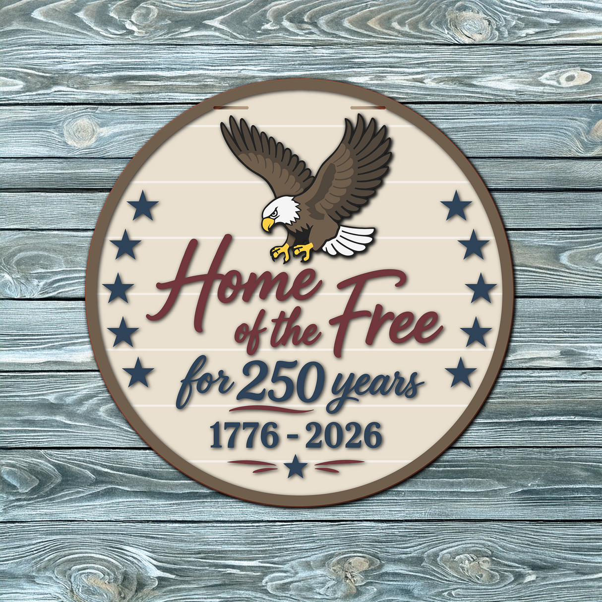 Home of the Free Door Hanger SVG