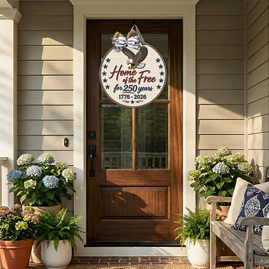 Home of the Free Door Hanger SVG