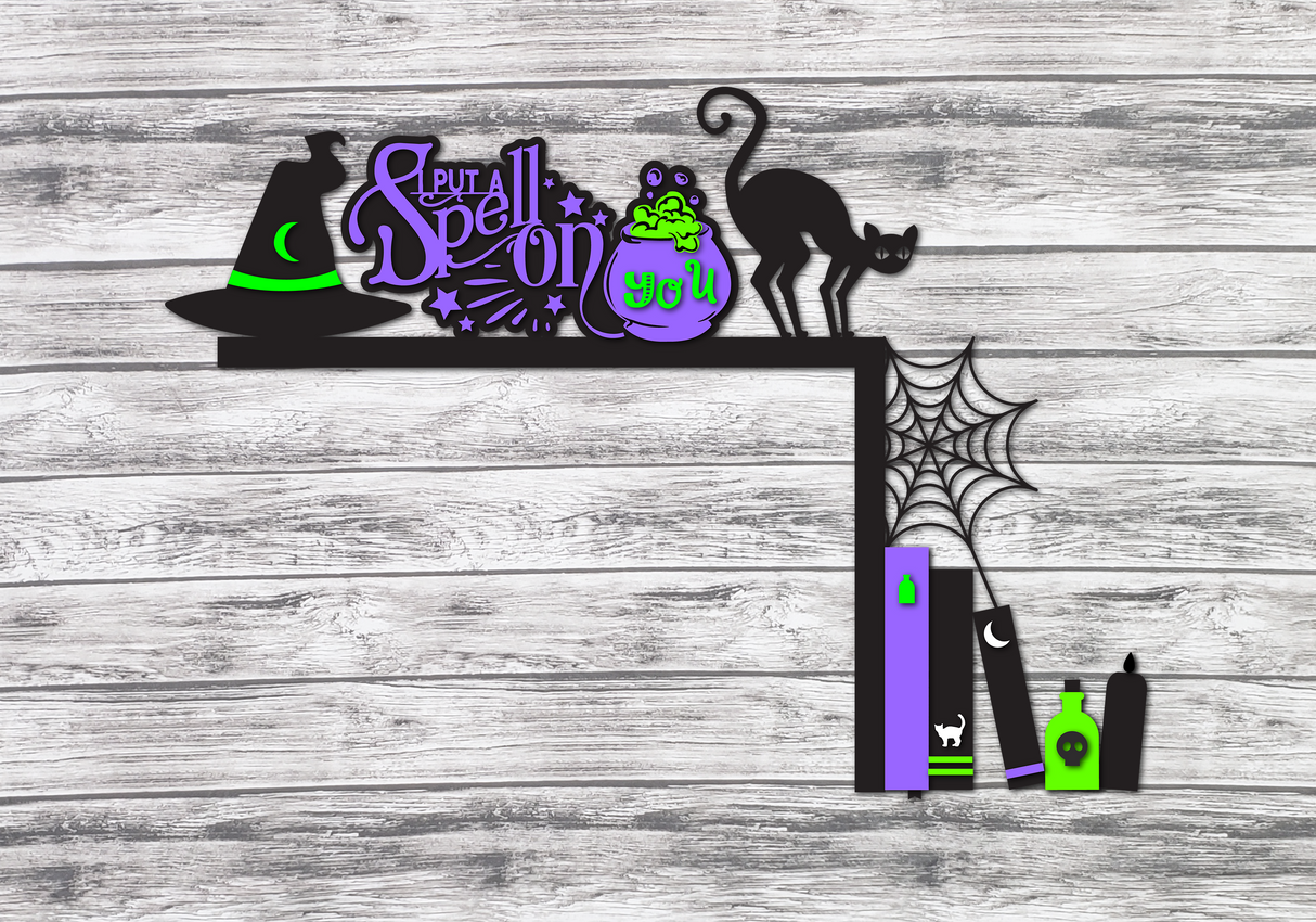 I Put A Spell On You Door Frame Corner Decor SVG