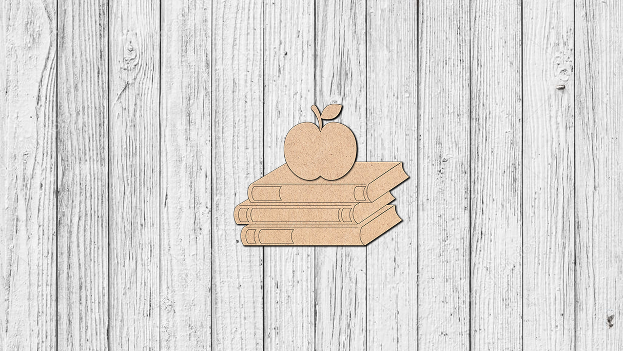 Interchangeable Welcome Porch Leaner - Back to School Books - Unfinished Accent