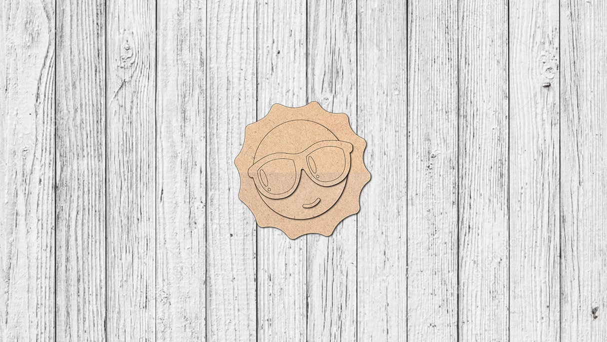 Interchangeable Welcome Porch Leaner - Sun - Unfinished Accent