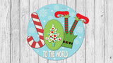 JOY to the world Elf Door Hanger - DIY Unfinished Kit - Lvl 2