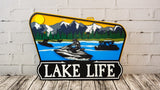 Lake Life Jet Ski Water Ski Door Hanger - Lvl 3