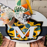 Monogram Frame and Banner Door Hanger SVG